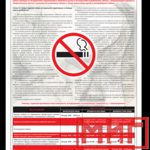 Фото 26 - Курение запрещено, плакат.